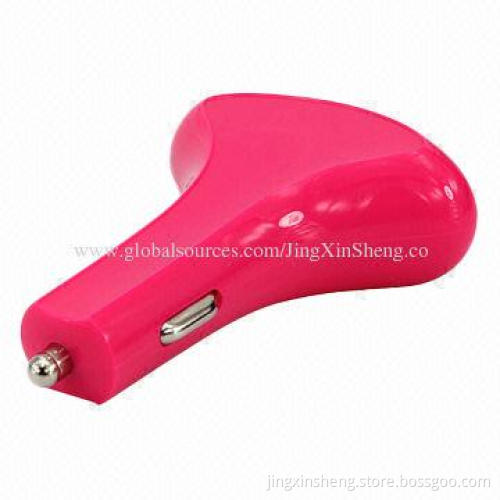 Car Charger for iPhone, CE-/RoHS-marked, Made of ABS